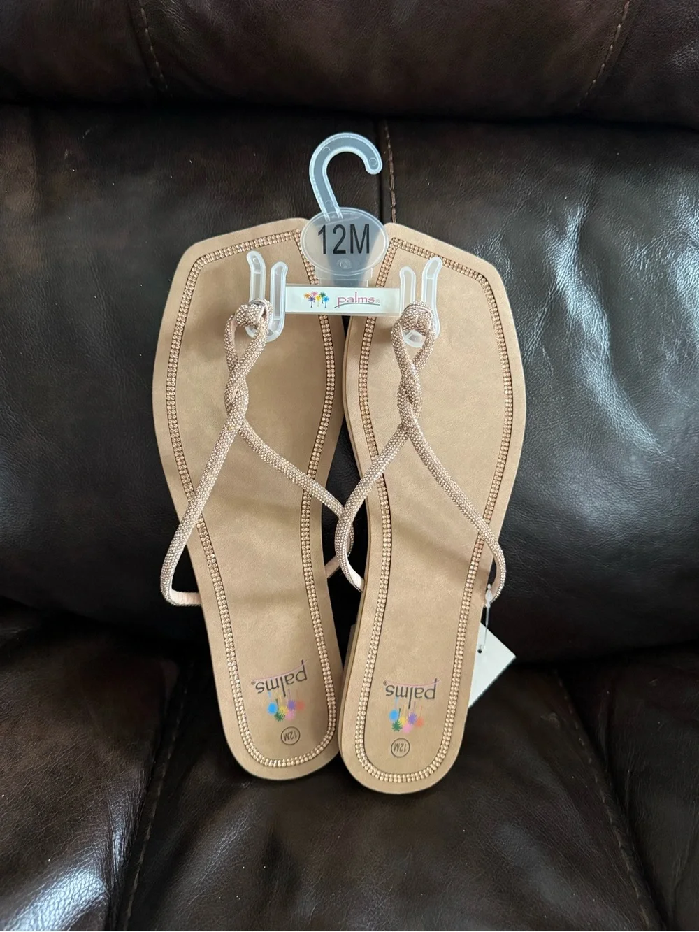 Women’s Tan Braided Strap Sandals - Picture 1 of 2